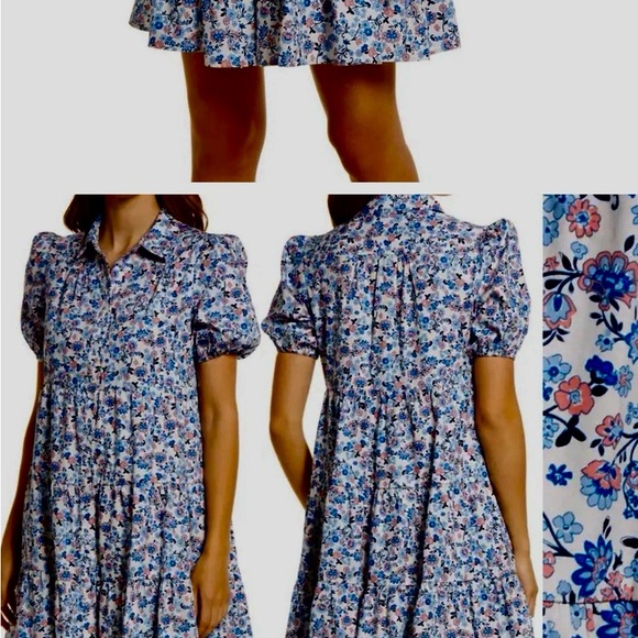 Eliza J‎ Floral Puff Sleeve Dresssize small - Picture 1 of 9
